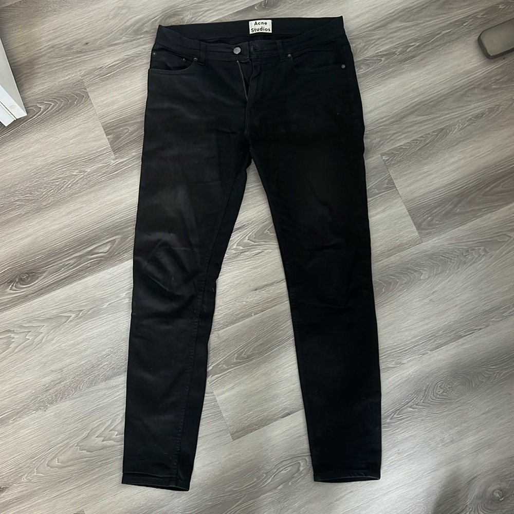 Acne ace stay cash black skinny jeans